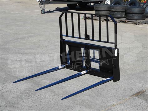 bale spears for skid steer|skid steer bale fork attachments.